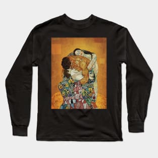 Gustav Klimt the Family Embrace Long Sleeve T-Shirt